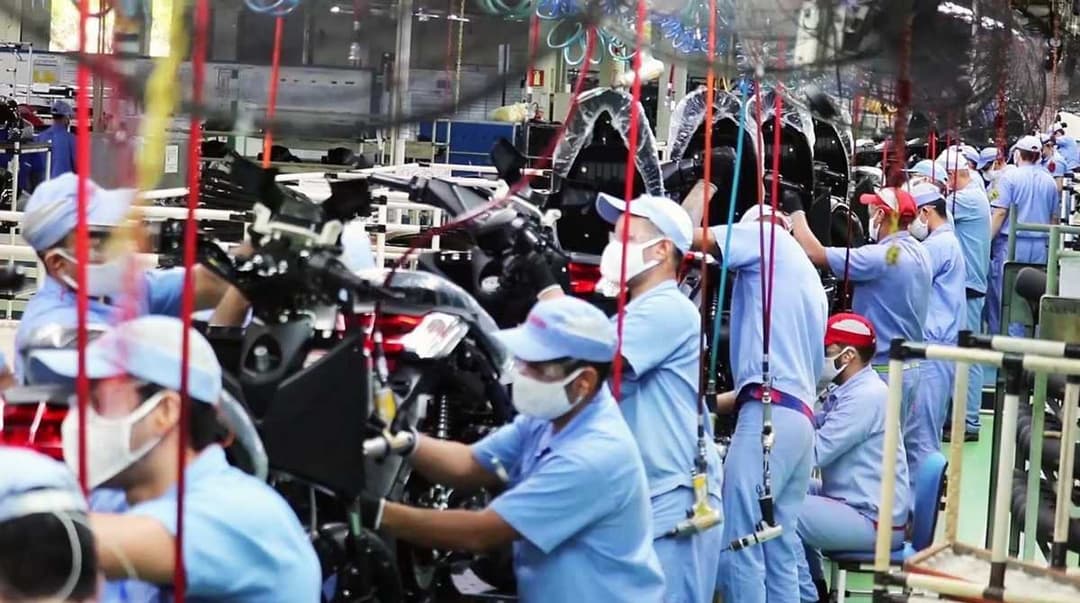 Produção de motos em maio