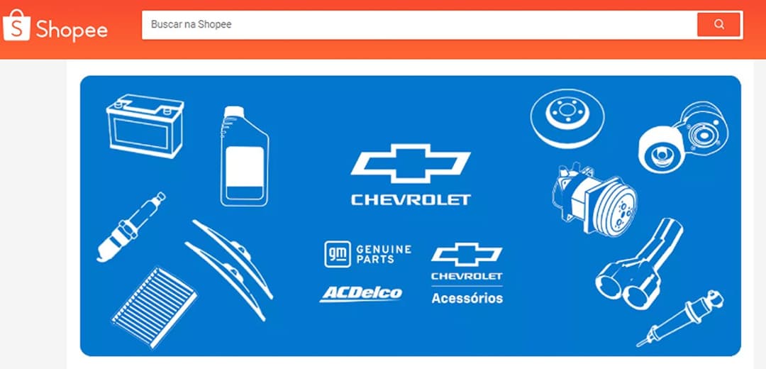 Loja da Chevrolet na Shopee