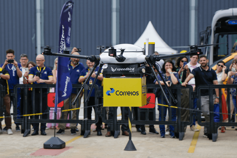 Voo de drone da Speedbird Aero em Curitiba / Imagem: Pedro Ribas / Prefeitura de Curitiba