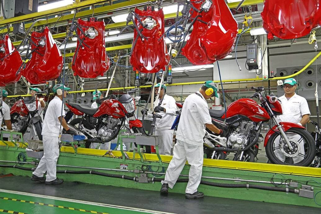 Produção de motos no 1º semestre de 2025