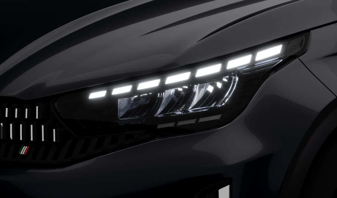 Detalhe dos faróis de LEDs do Fiat Cronos que ganharam nova assinatura