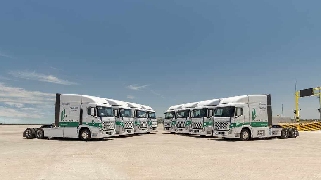 Frota de caminhões a hidrogênio da Hyundai