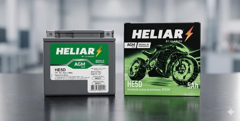 Linha de baterias Heliar para motos