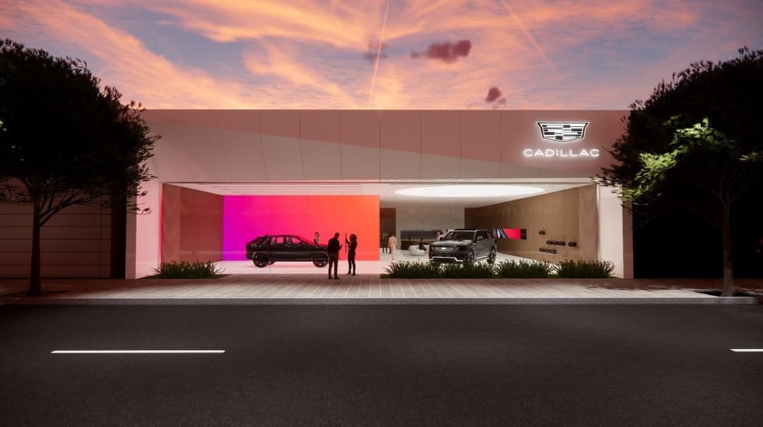 Projeção de modelo de concessionária da Cadillac para o Brasil