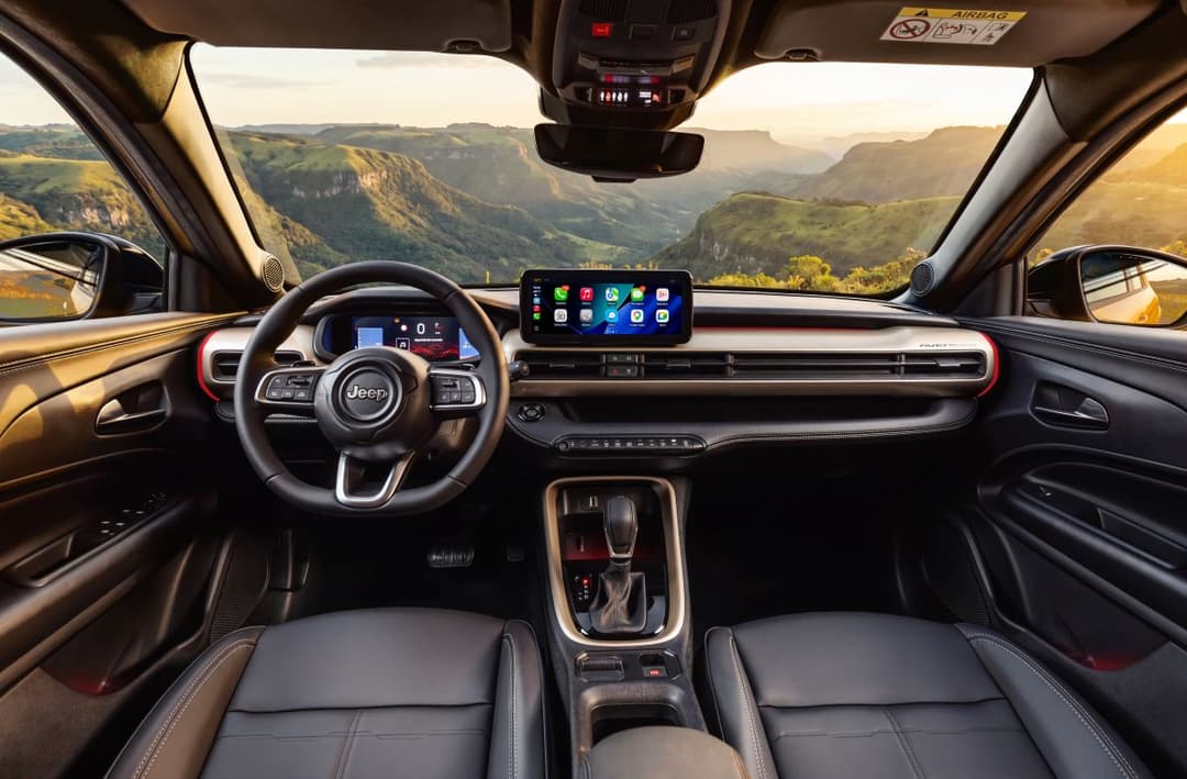Painel do Jeep Avenger 2027 na versão Limited