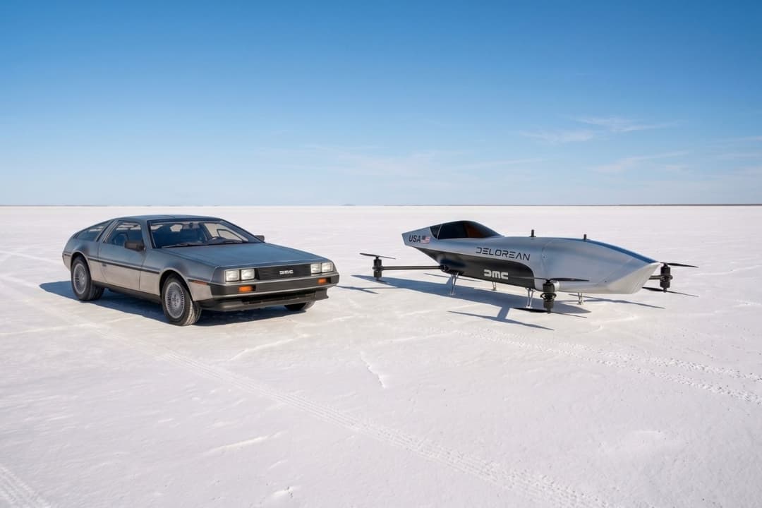 DeLorean e o carro voador que vai disputar a Airspeeder